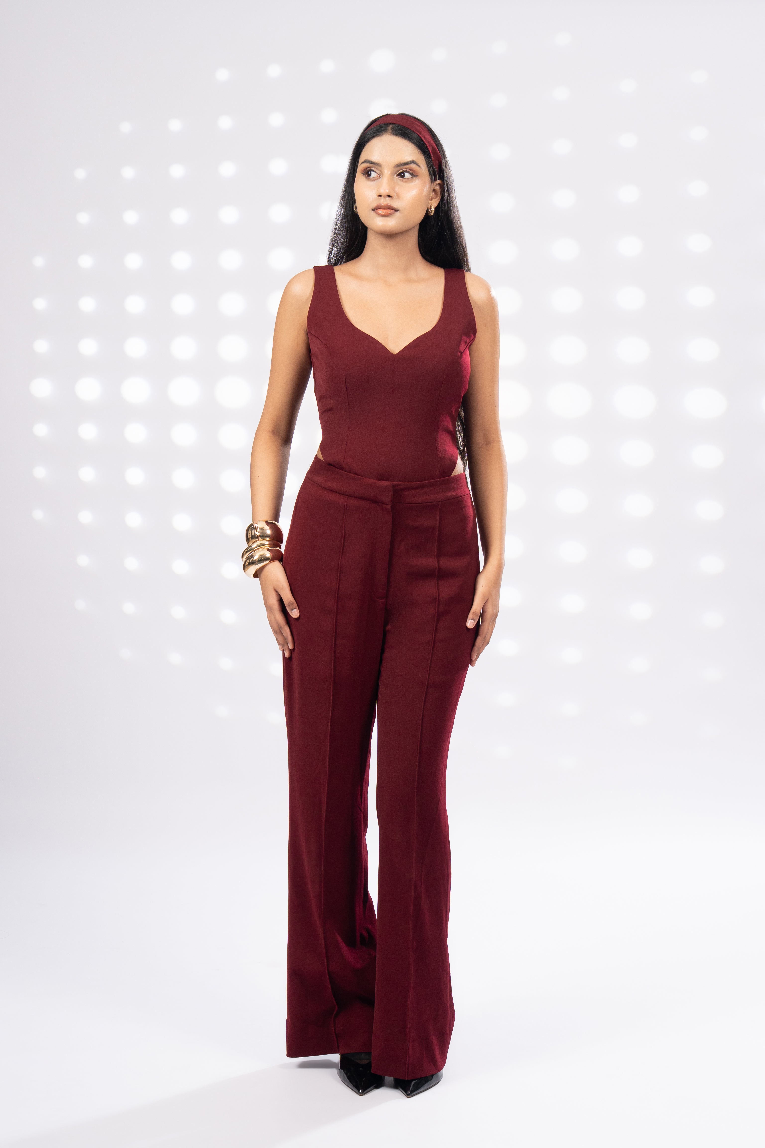 Clockout Maroon Bodysuit