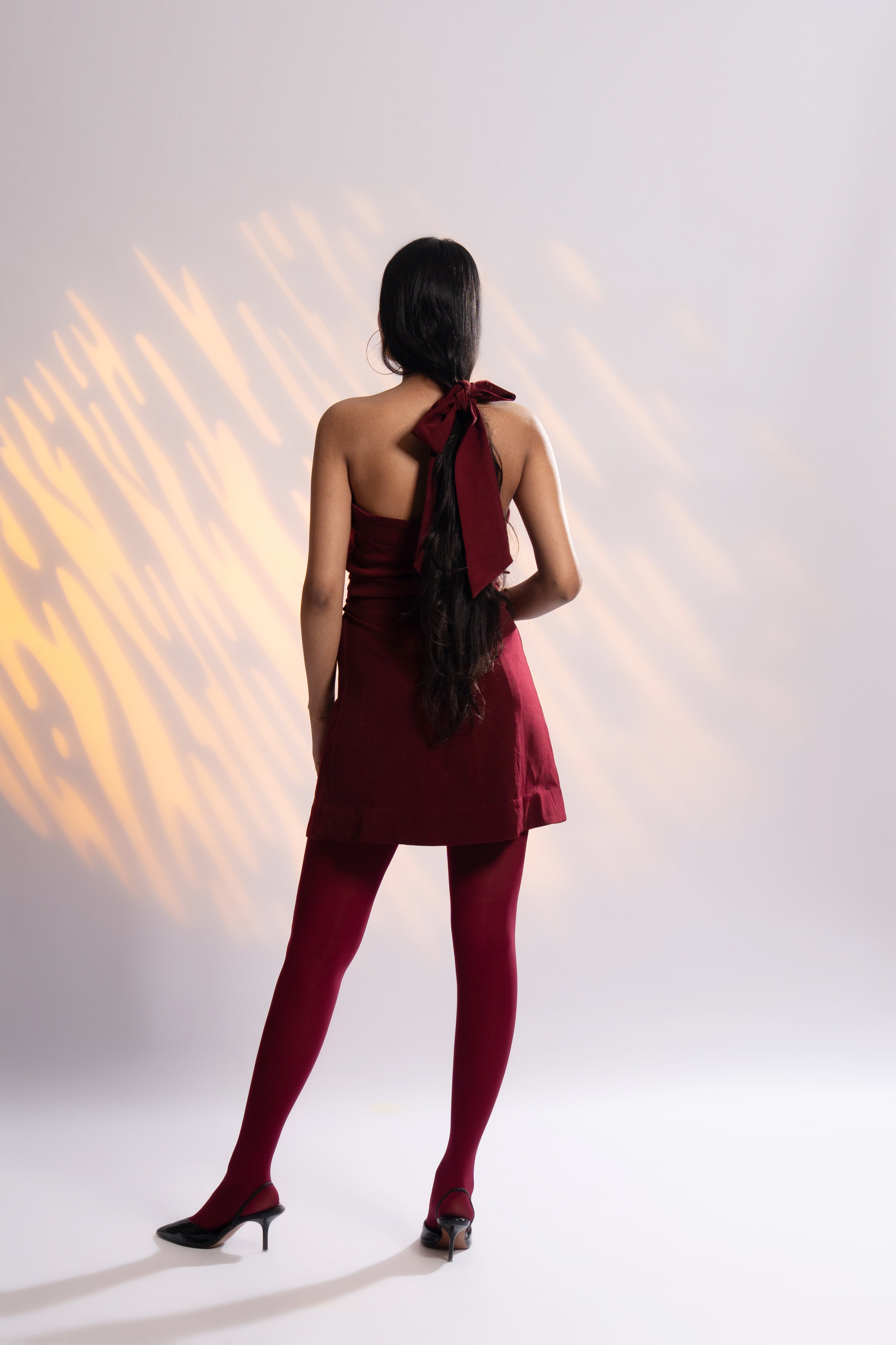 Out of Office Maroon Tube Dress