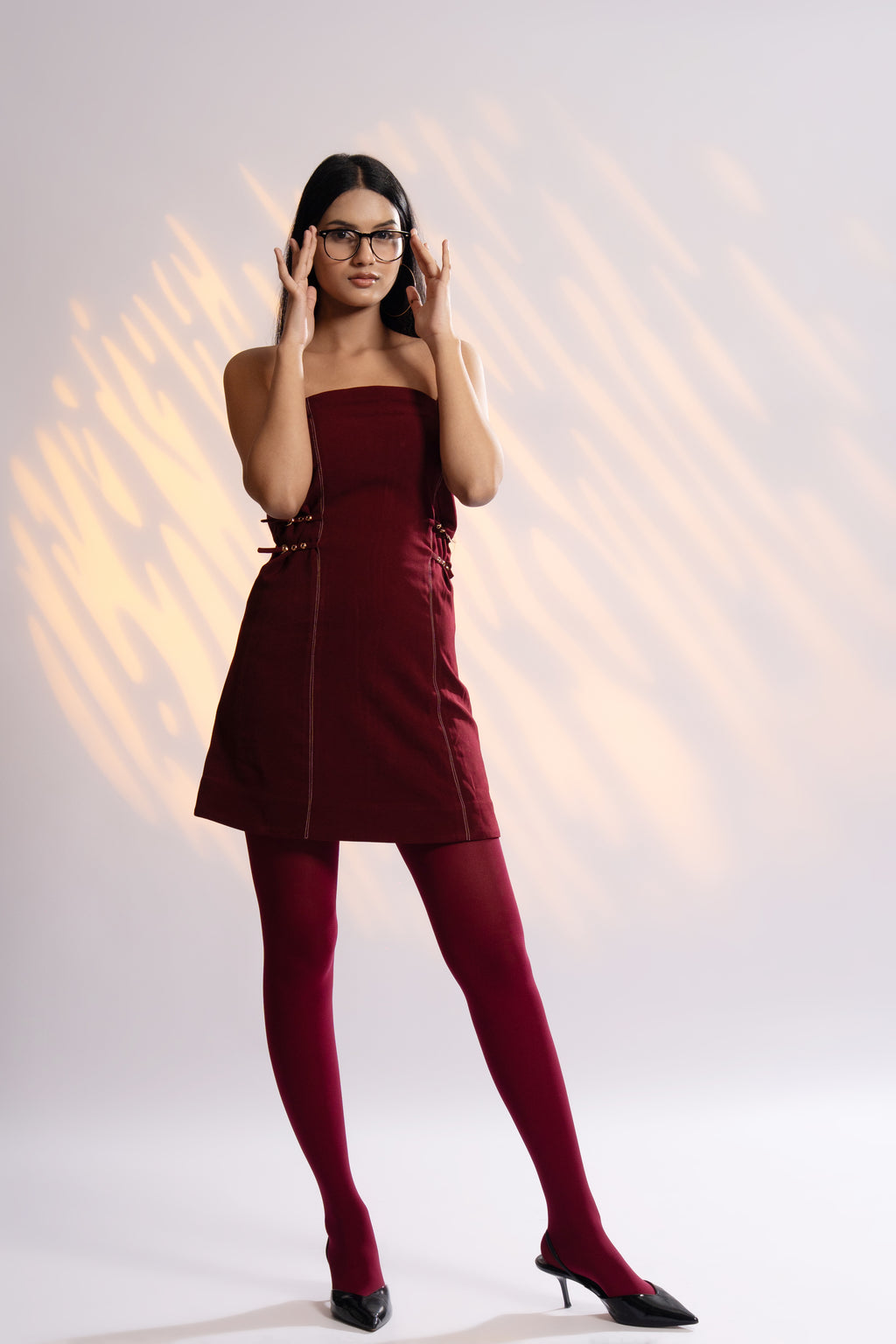 Out of Office Maroon Tube Dress