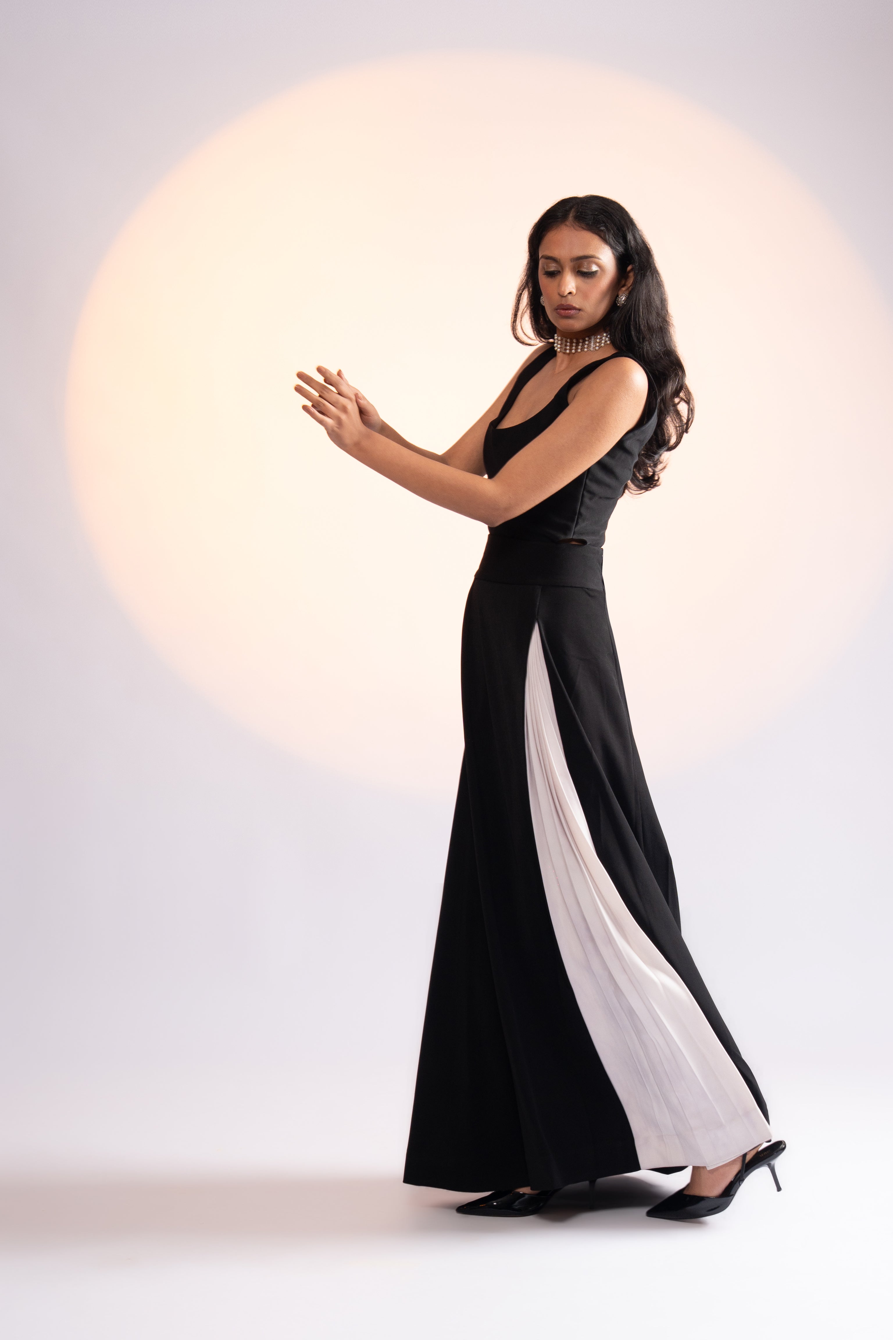 Addendum Pleaded Black Skirt